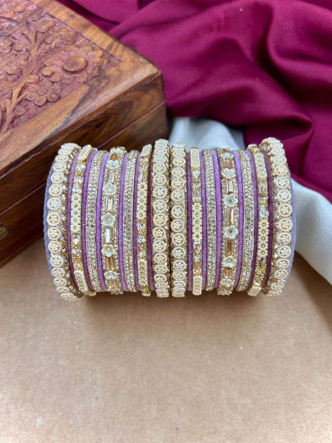 Ishhaara Kundan Bangles Set 2pcs Gold - view 5