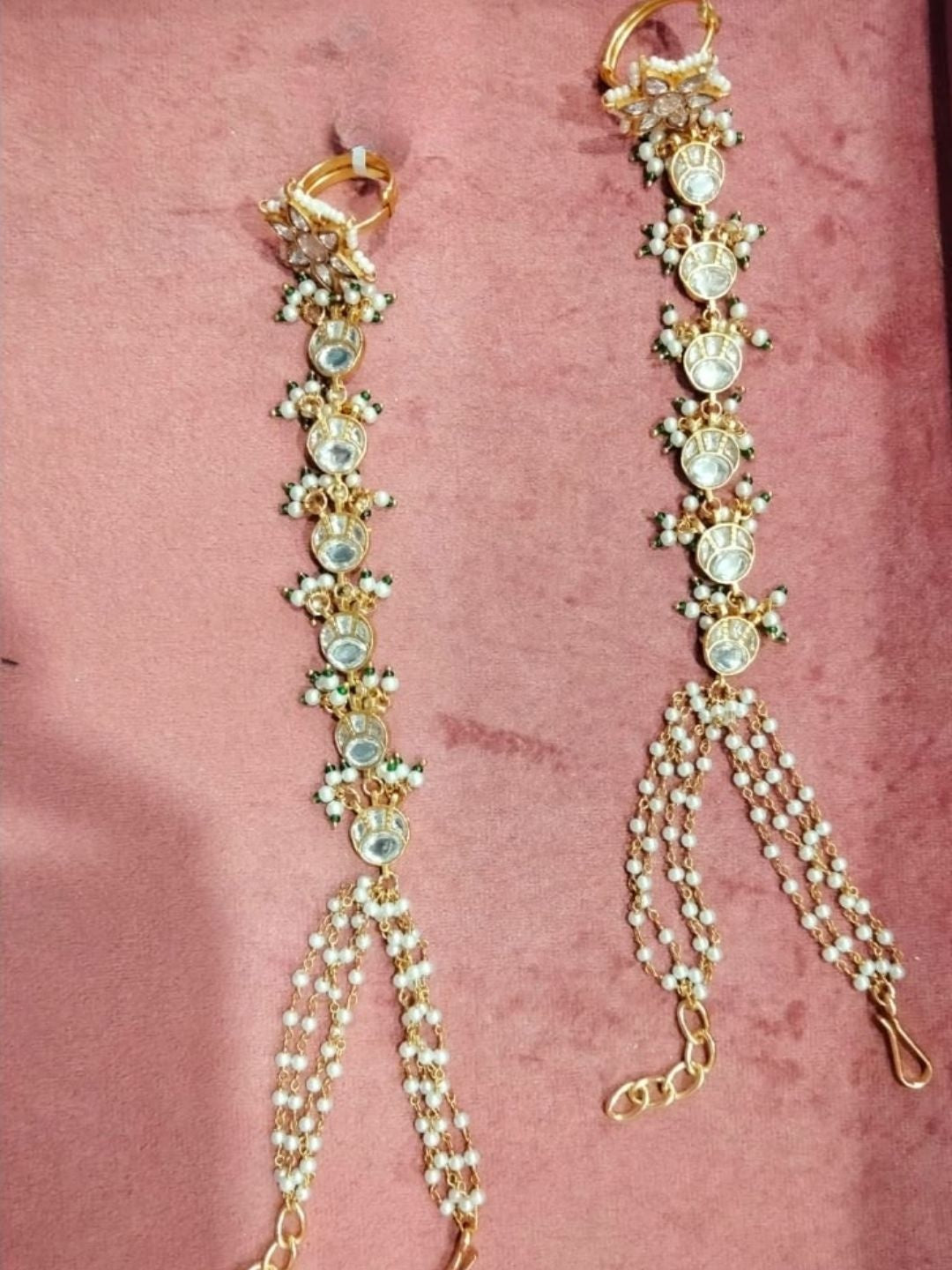 Ishhaara Kundan Beaded Hathphool — handcrafted Indian jewellery