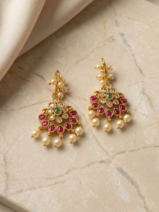 Ishhaara Kundan Bugadi Press On Style Earrings