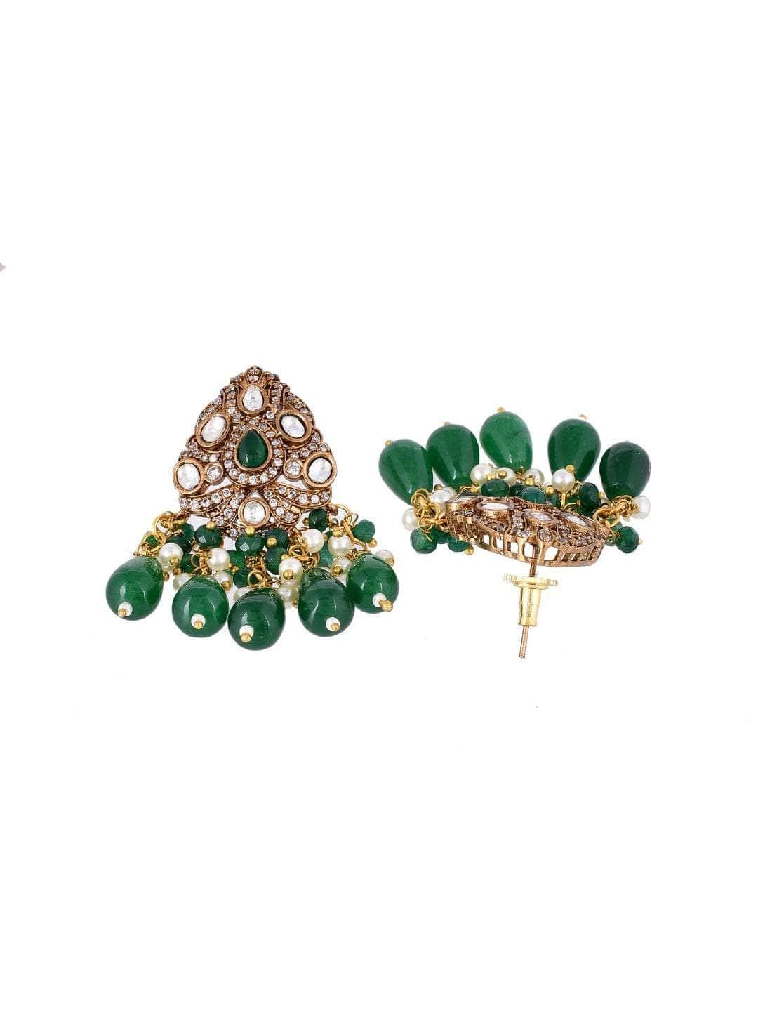 Ishhaara Kundan Crystal Choker Set Green