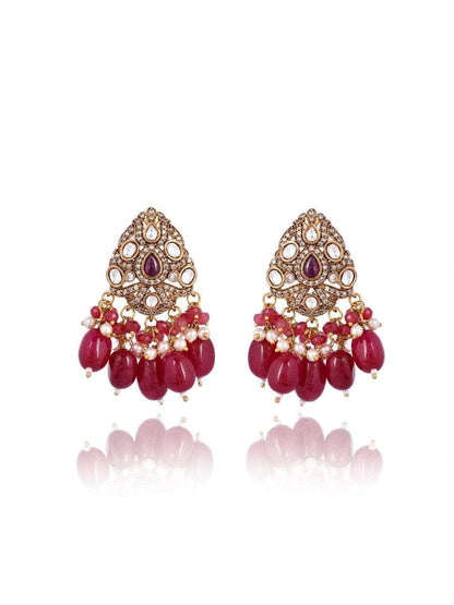 Ishhaara Kundan Crystal Choker Set Red