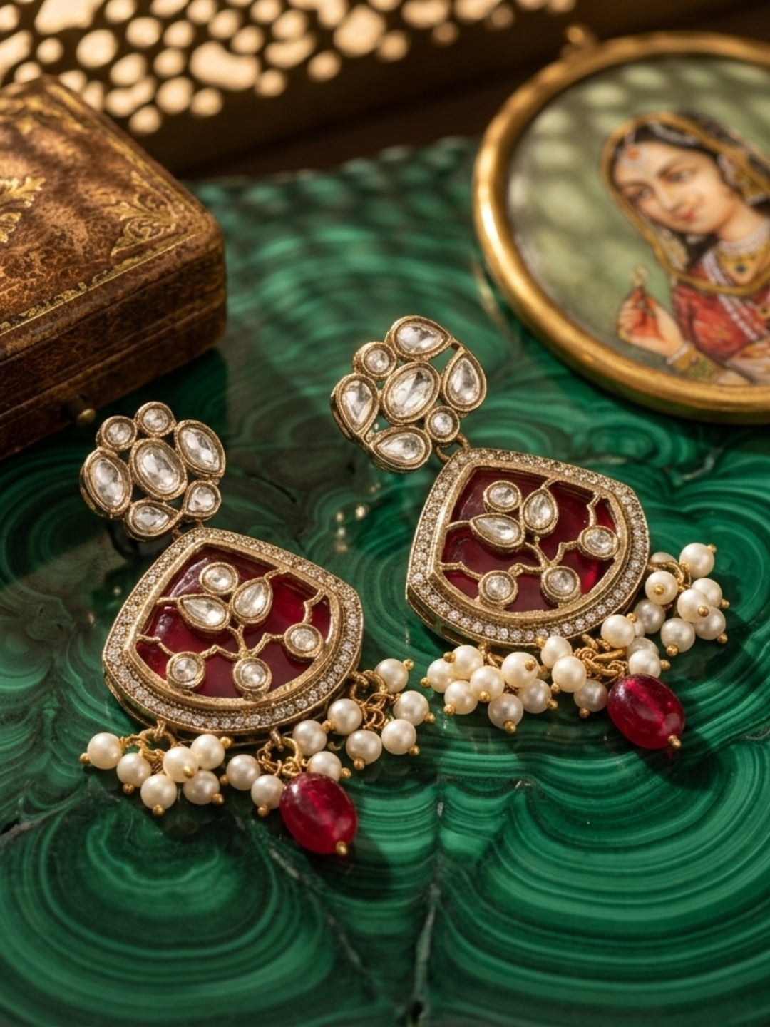 Ishhaara Kundan Dangler Earrings