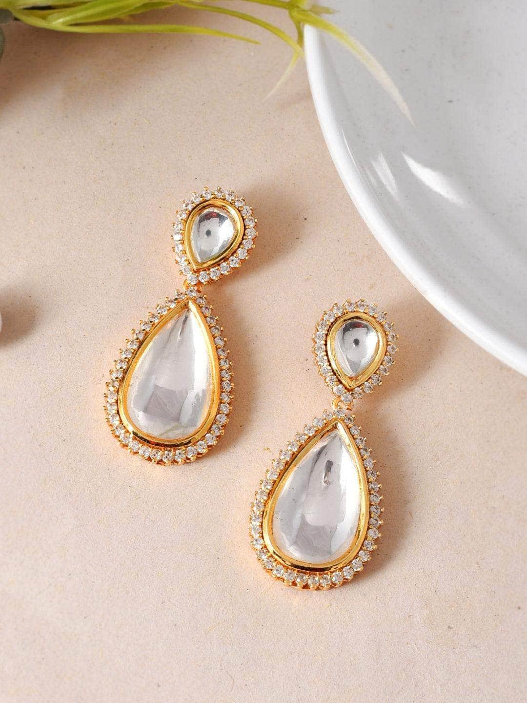 Ishhaara Kundan Drop Earrings