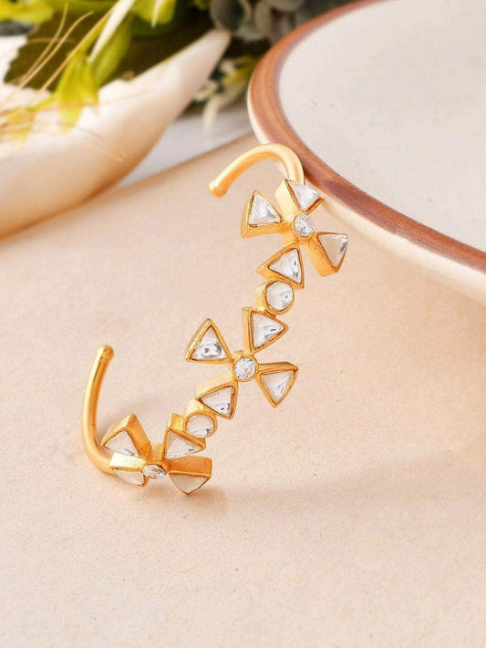 Ishhaara Kundan Flower Gold Kada