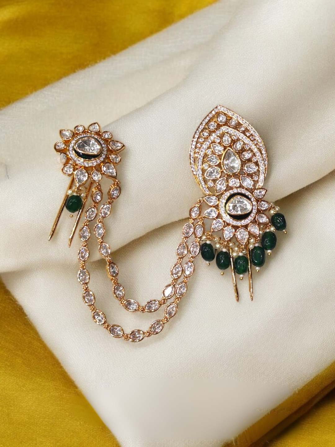 Ishhaara Kundan Handcrafted Maharaja Pagdi Kalangi