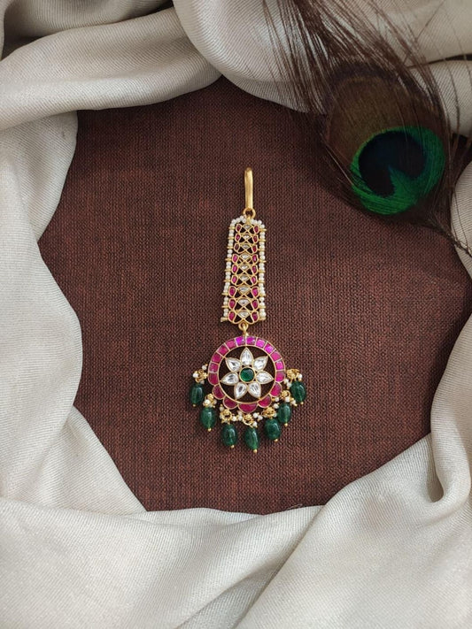 the brand Kundan Jadau Maang Tikka Earring — handcrafted Indian jewellery
