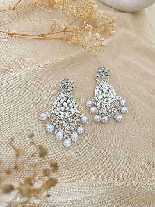 Ishhaara Kundan Large Ethnic Drop Earrings