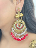 Ishhaara Kundan Long Designer Chandbali Earrings