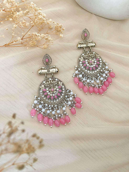 Ishhaara Kundan Long Designer Chandbali Earrings