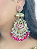 Ishhaara Kundan Long Designer Chandbali Earrings