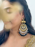 Ishhaara Kundan Long Designer Chandbali Earrings