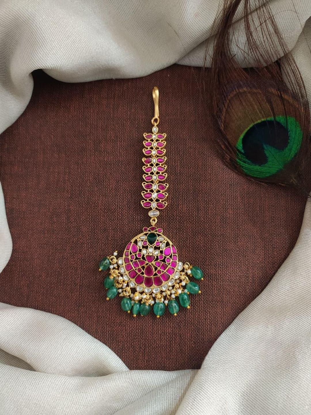 the brand Kundan Maang Tikka — handcrafted Indian jewellery