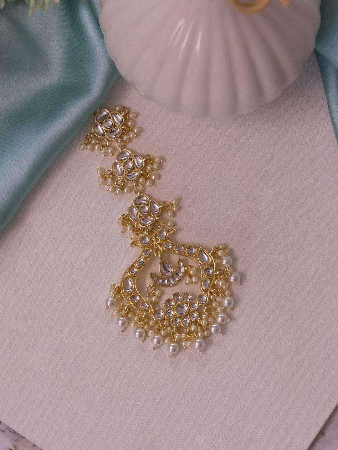 Ishhaara Kundan Mang Tikka With Pearl Drops