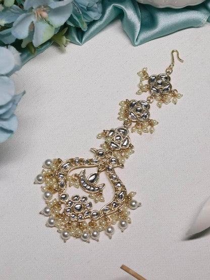 Ishhaara Kundan Mang Tikka With Pearl Drops
