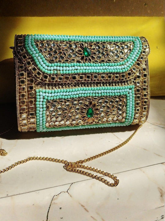 Ishhaara Kundan Mosaic Metal Clutches