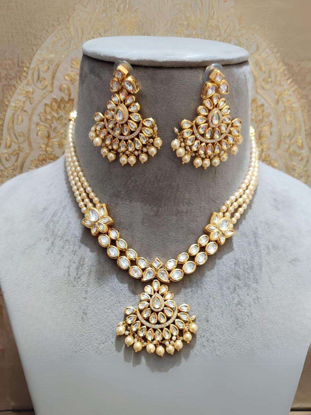 Ishhaara Kundan Pearl Necklace Set