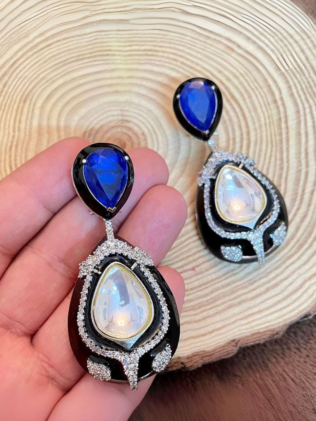 Ishhaara Kundan Polki Dangler Earrings
