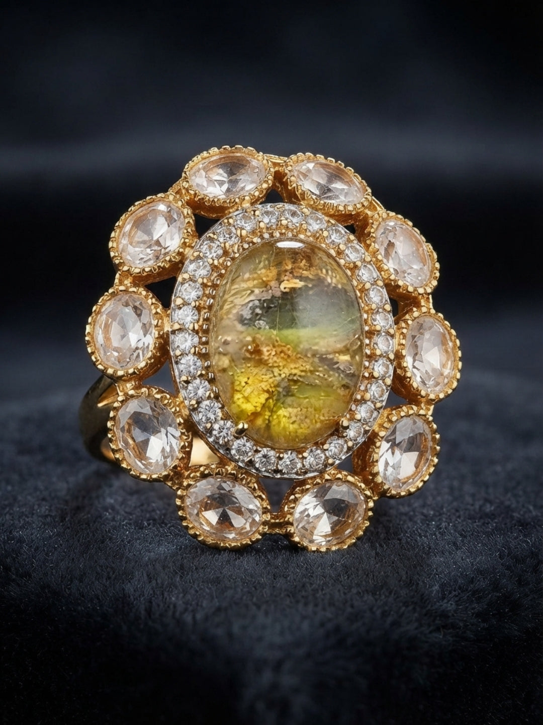Ishhaara Kundan Polki Diamond Ring