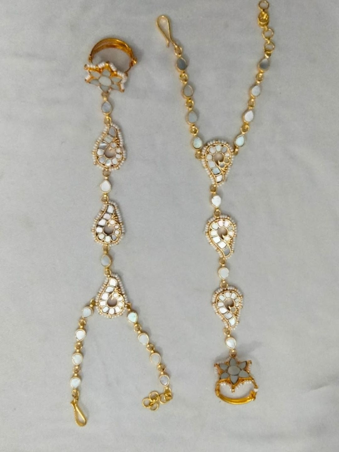 Ishhaara Kundan Polki Hathphool — handcrafted Indian jewellery