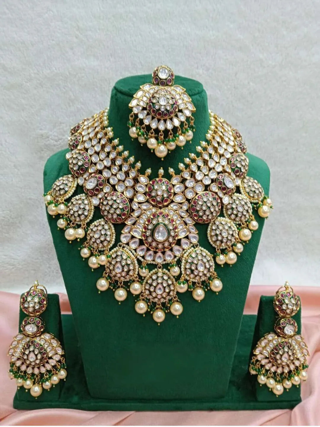 Ishhaara Kundan Polki Heavy Bridal Choker Necklace