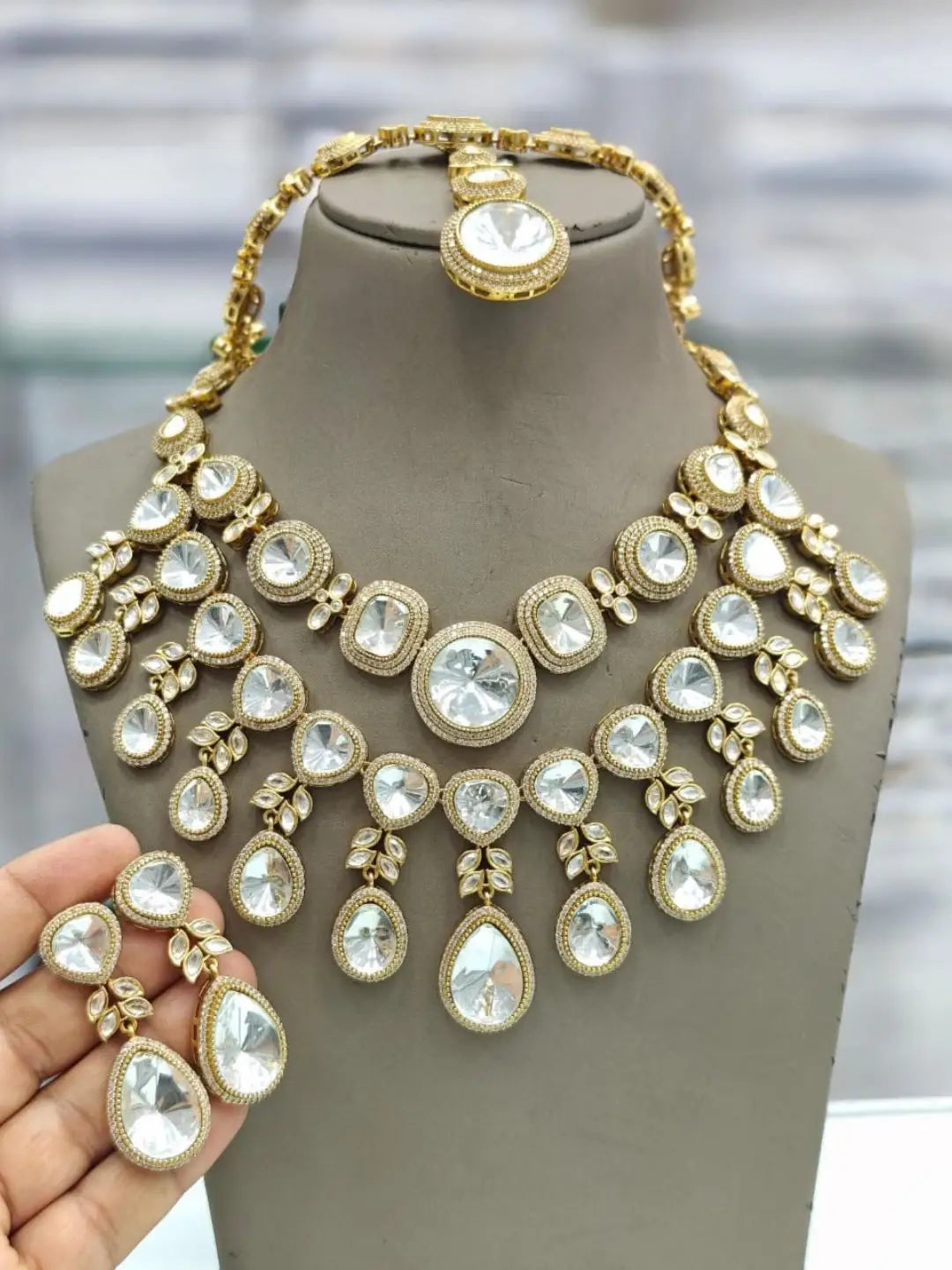 Ishhaara Kundan Polki Meenakari Necklace Set