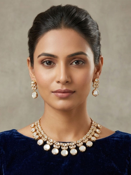 Ishhaara Kundan Polki Necklace Set