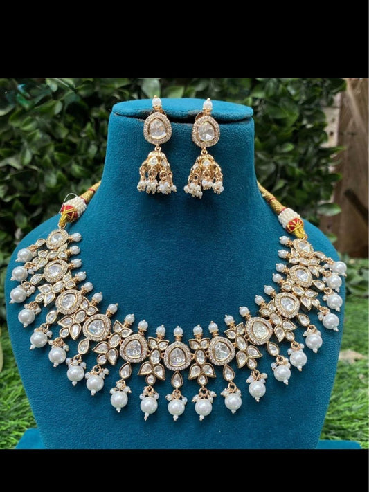 Ishhaara Kundan Polki Pearl Choker Set