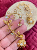 Ishhaara Kundan Polki Studded Earcuff Earrings