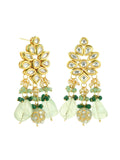 Ishhaara Kundan Precious Stone Earrings Light Pink