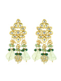 Ishhaara Kundan Precious Stone Earrings Violet