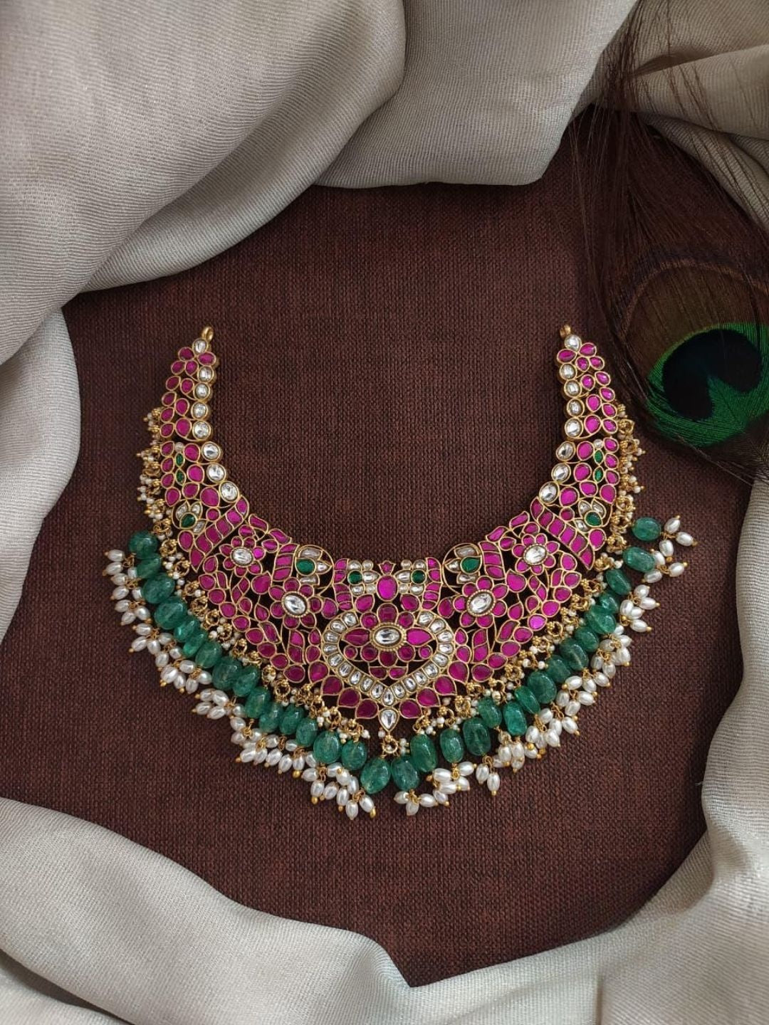 the brand Kundan Statement Choker Necklace — handcrafted Indian jewellery