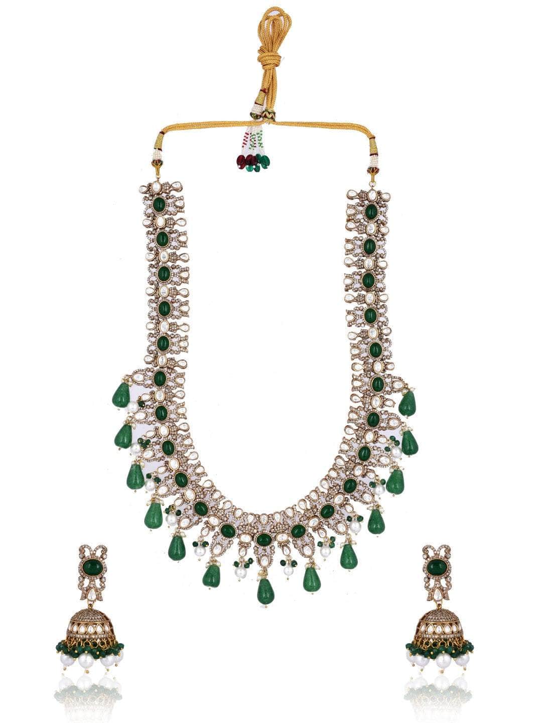 Ishhaara Kundan Studded & Beaded Jewelry Set