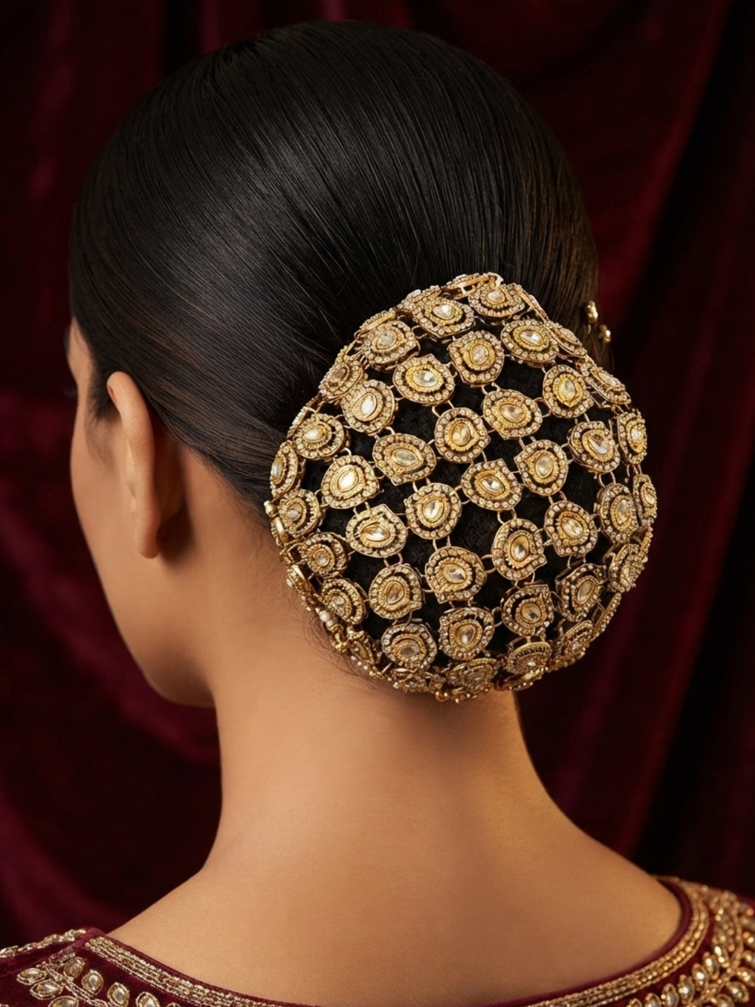 Ishhaara Kundan Studded Hair Bun