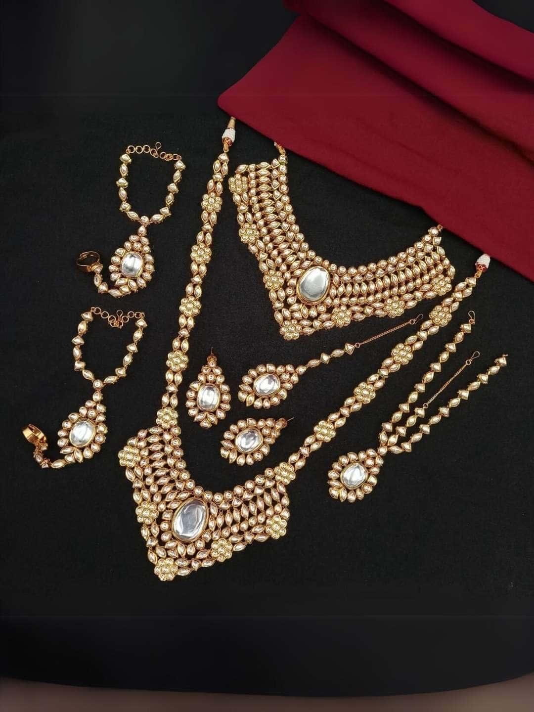 Ishhaara Kundan Studded Meenakari Full Bridal Set