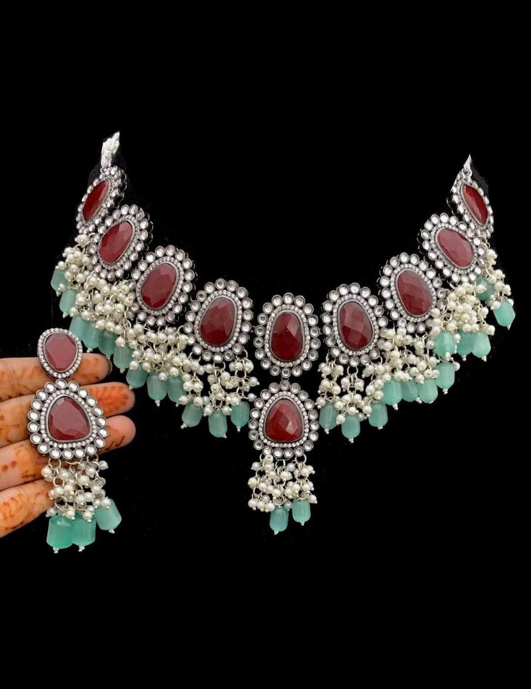 Ishhaara Kundan Studded Pearl Choker Set