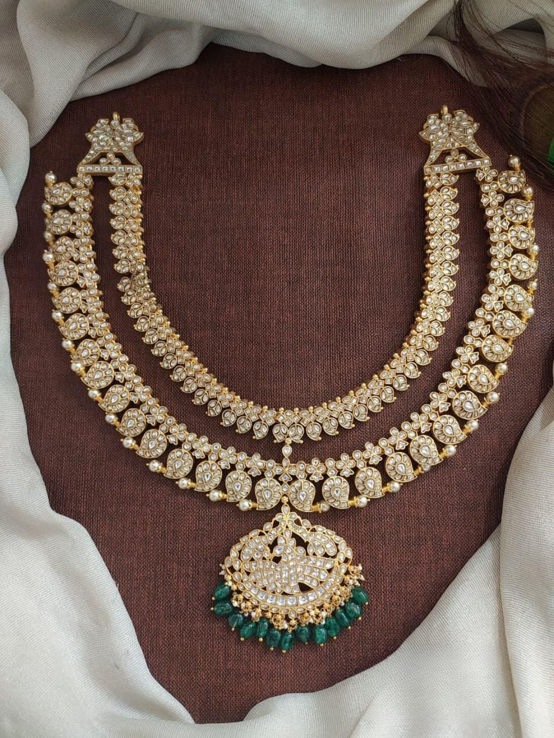 the brand Kundan Polki Layered Necklace Set