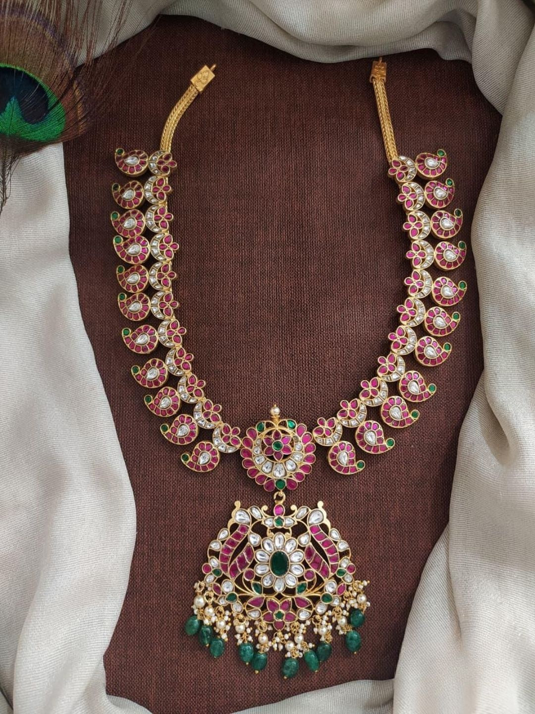 The Brand Kundan Temple Necklace — handcrafted Indian jewellery