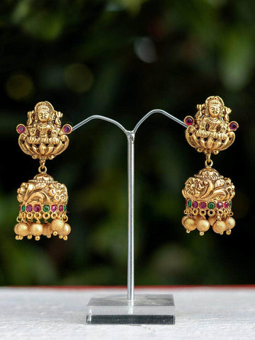 Ishhaara Lakshmi Antique Jhumkas