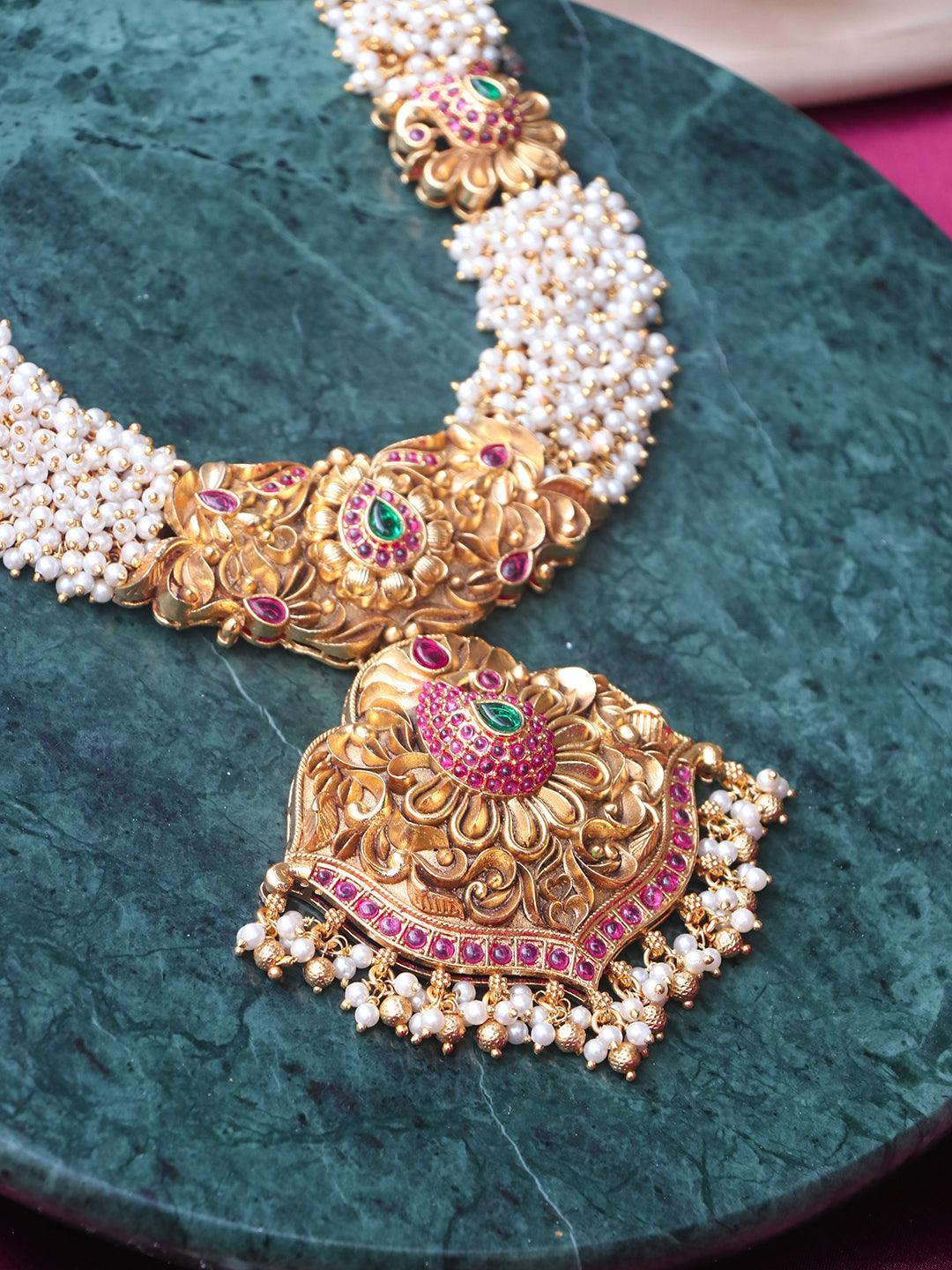 Ishhaara Lakshmi Gutta Pusalu Haram Jewellery Set