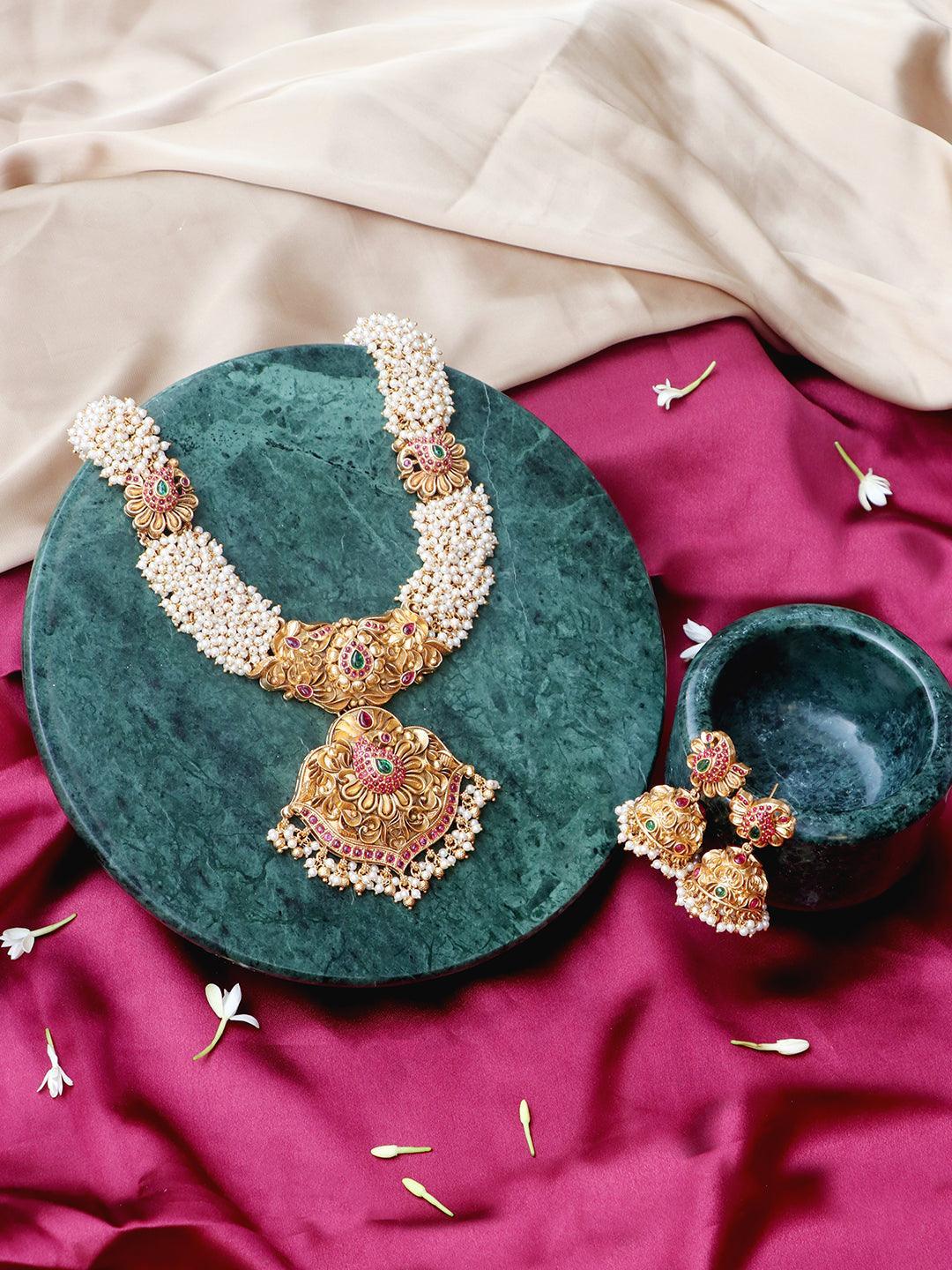Ishhaara Lakshmi Guttapusalu Haram Jewellery Set