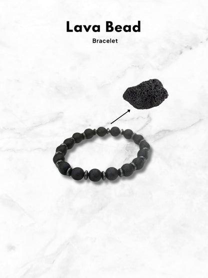 Ishhaara Lava Bead Bracelet
