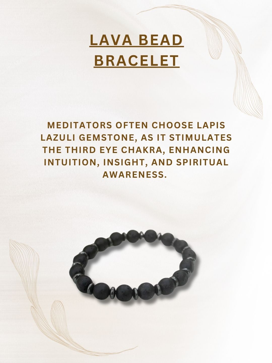 Ishhaara Lava Bead Bracelet