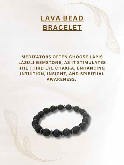 Ishhaara Lava Bead Bracelet