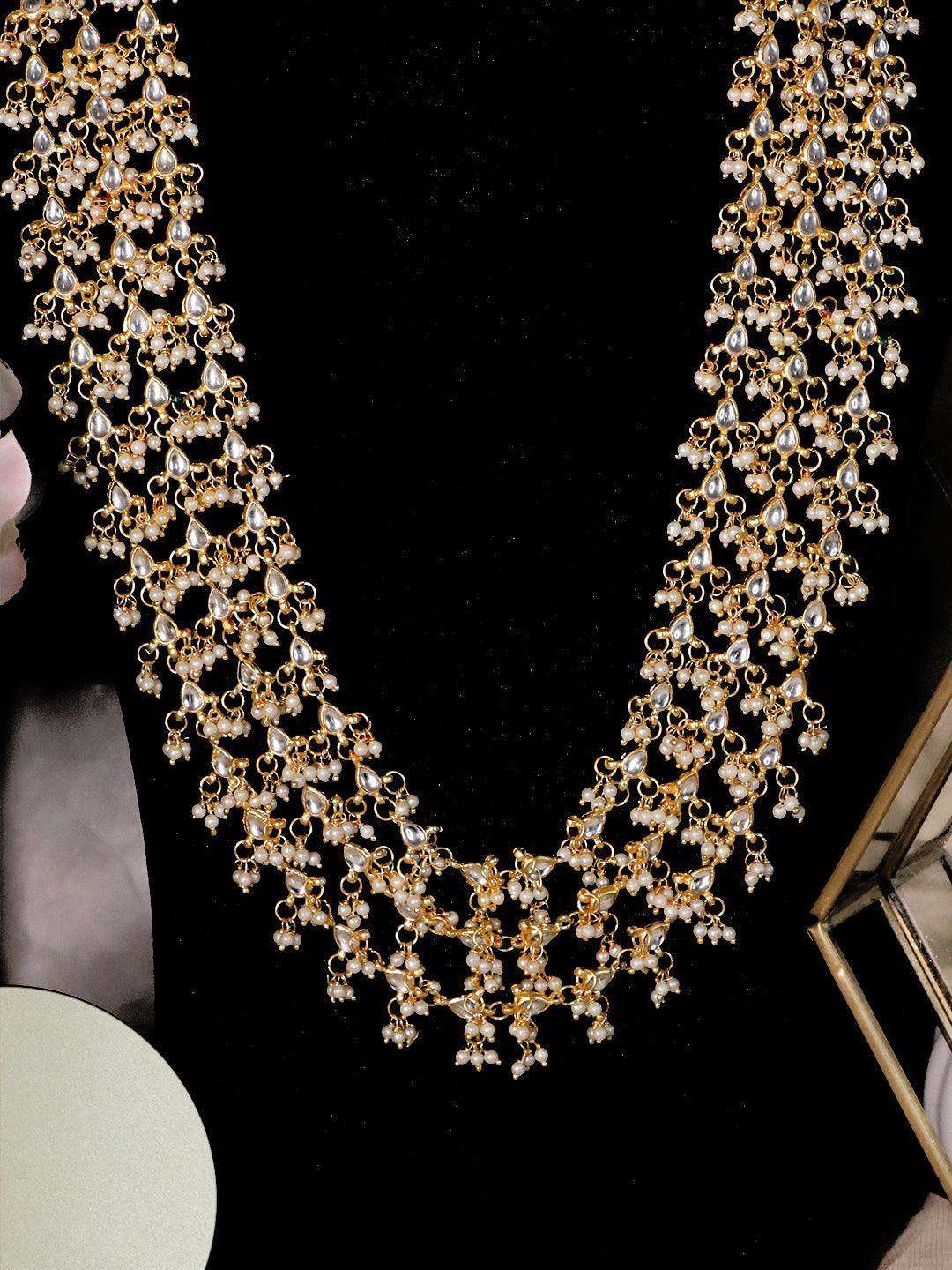 Ishhaara Layered Kundan Coral Necklace