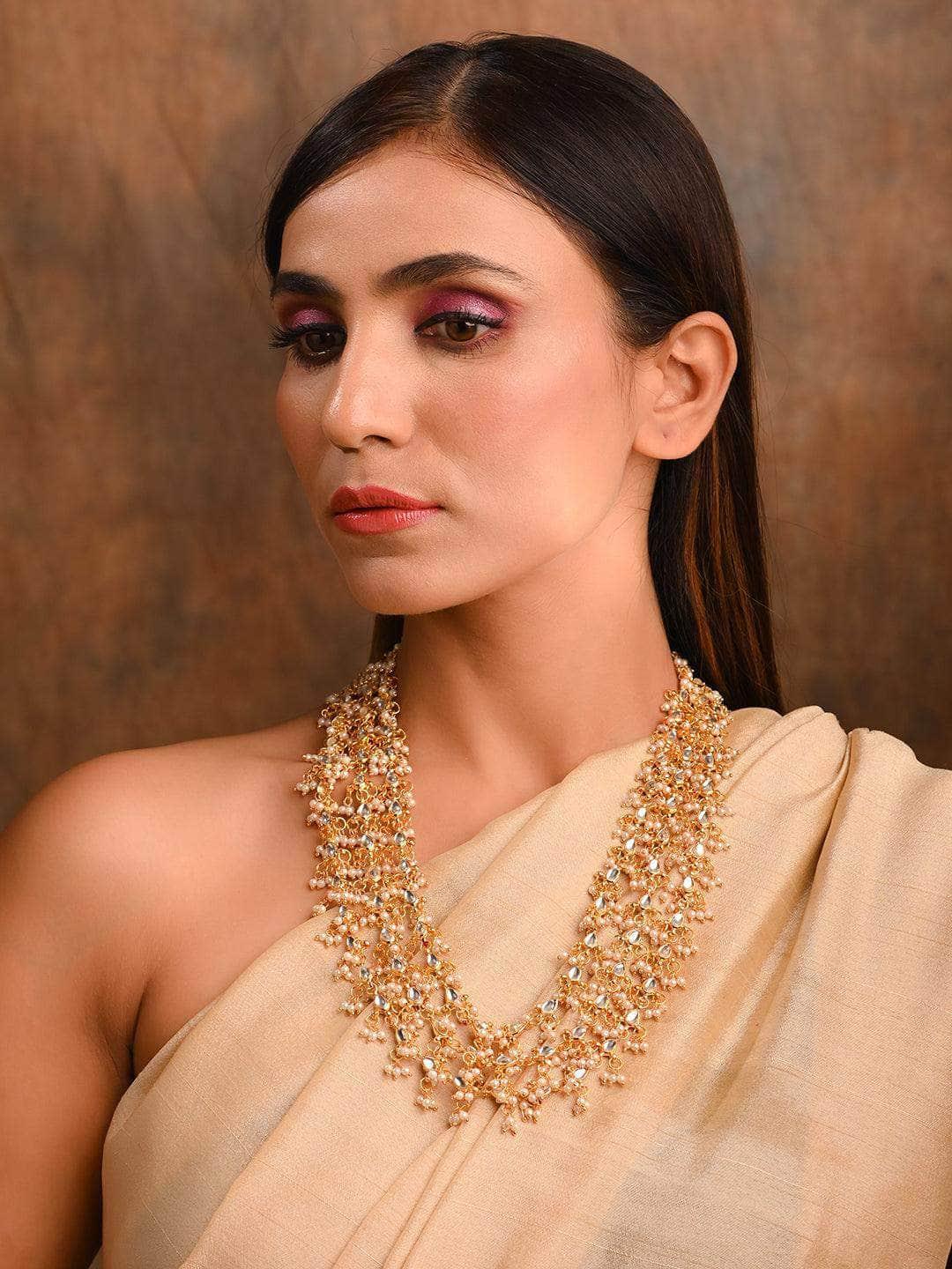 Ishhaara Layered Kundan Coral Necklace