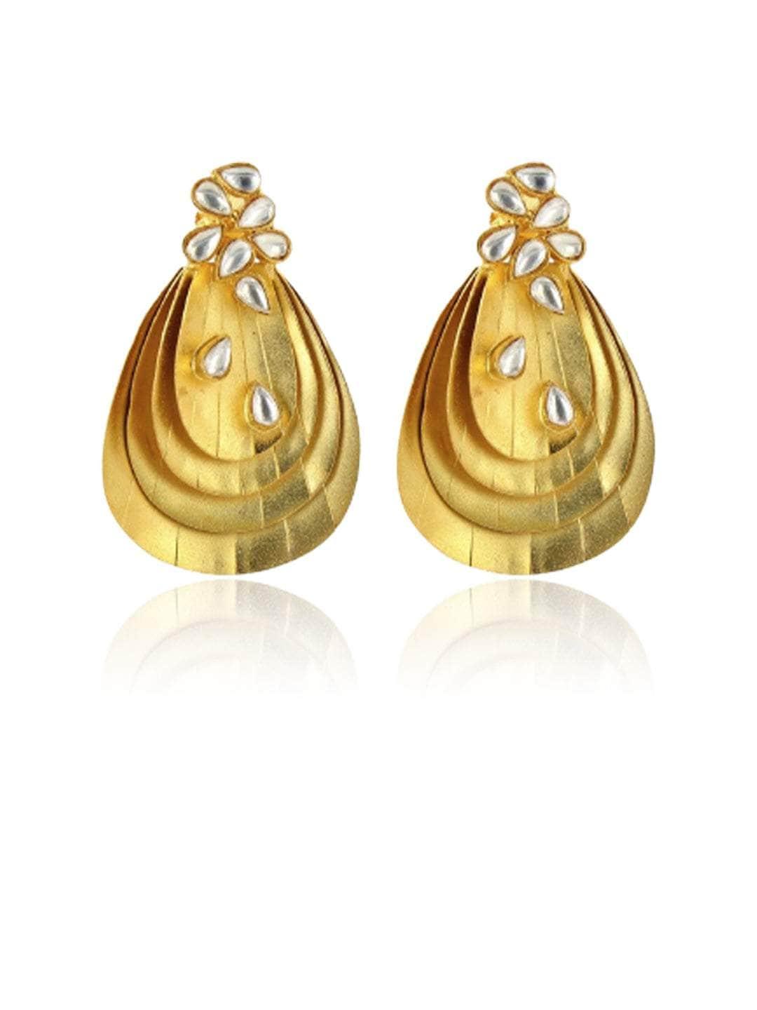 Ishhaara Layered Oval Earrings