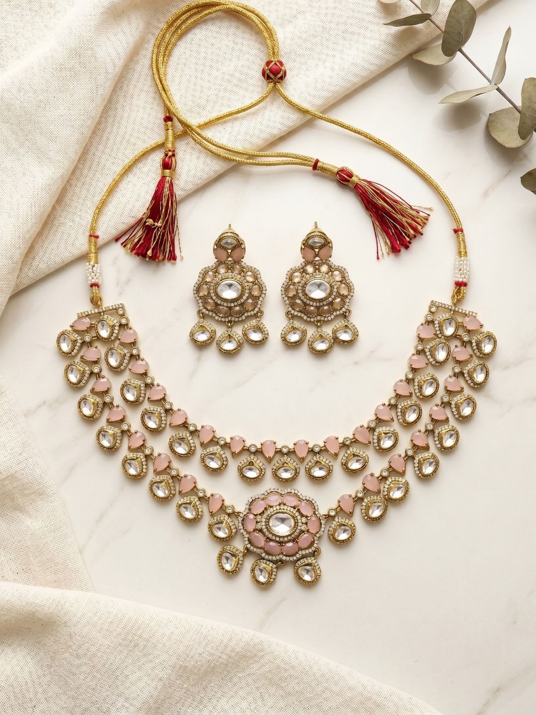 Ishhaara Layered Polki Necklace Set