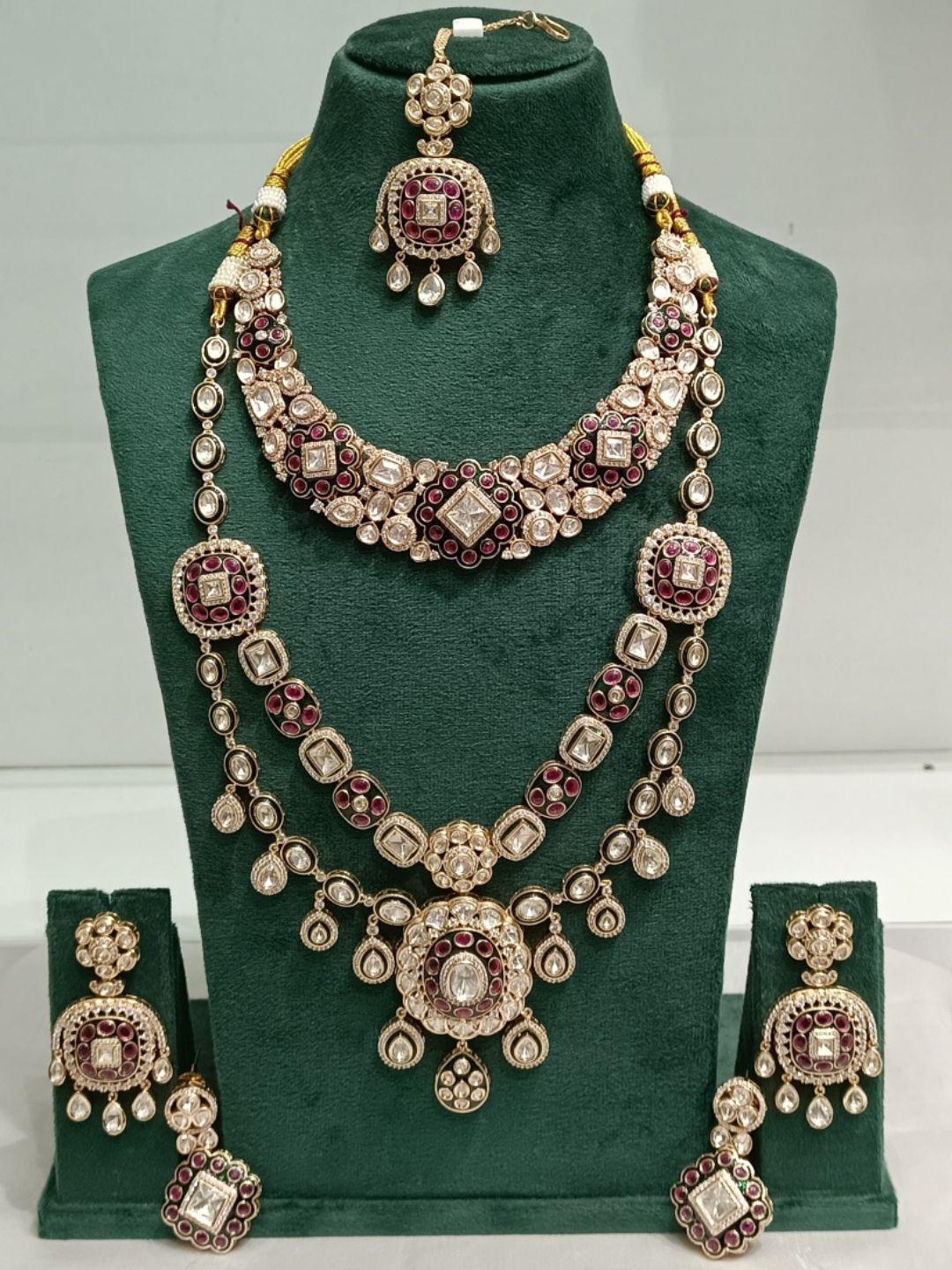 Ishhaara Layered Royal Rajwadi Short And Long Bridal Necklace