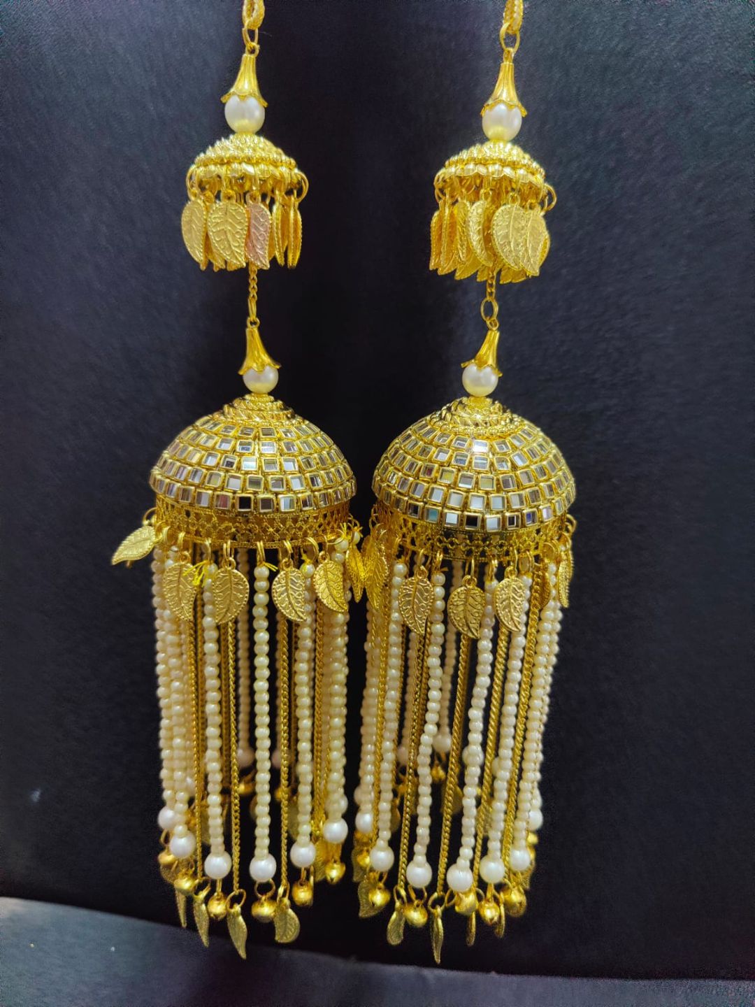 Ishhaara Leaf Charms Studded Kundan Kaleera