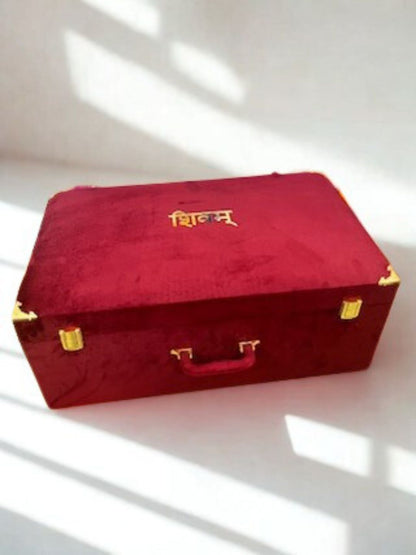 Ishhaara Lehenga Box Velvet Maroon